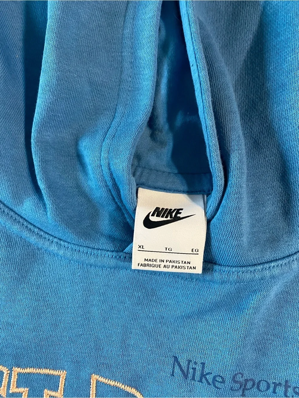 Nike Bright Blue Pullover Hoodie with Logo Tag